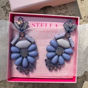 Stella & Dot Lavender Heck Yes Statement Earrings - Rare Retired